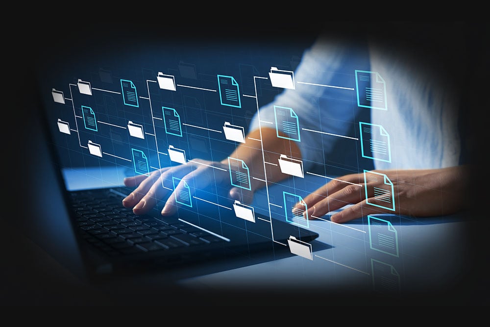 Engineer searching for documents