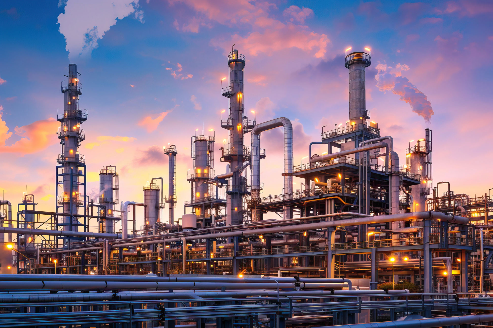 Industrial plant representing complex capiatl projects requiring EIM
