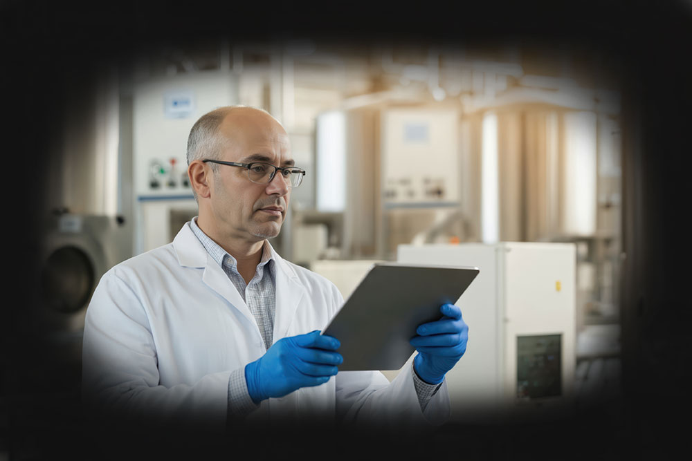 Compliance professional in pharmaceutical facility